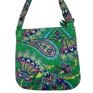 Vera Bradley Green Paisley Crossbody Bag